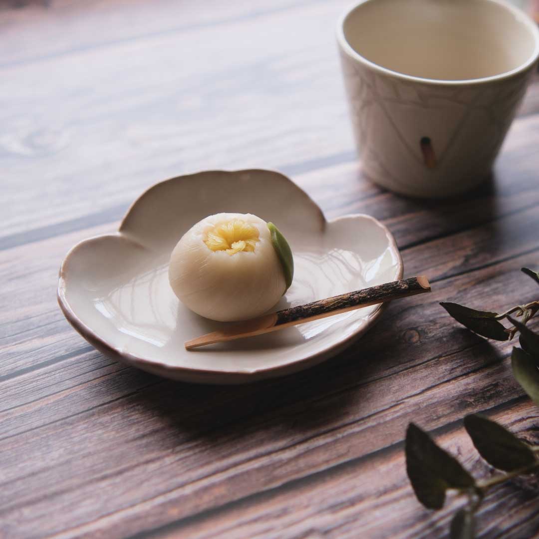 椿花銘々皿 2枚セット 萩焼