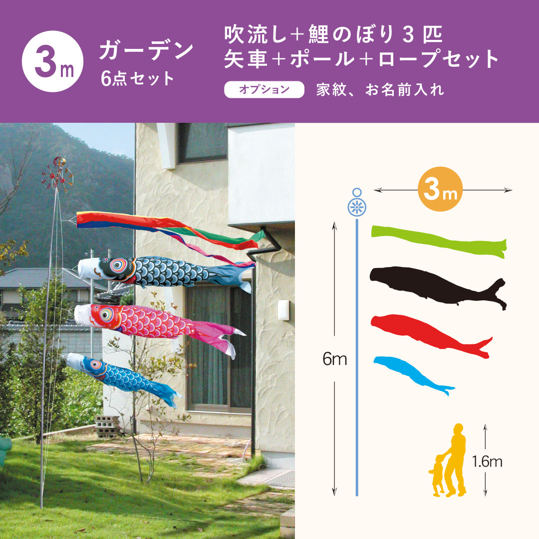 【友禅鯉】6点 ガーデンセット