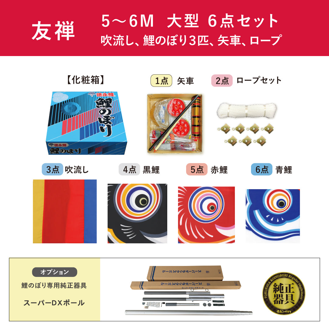 【友禅鯉】6点大型セット