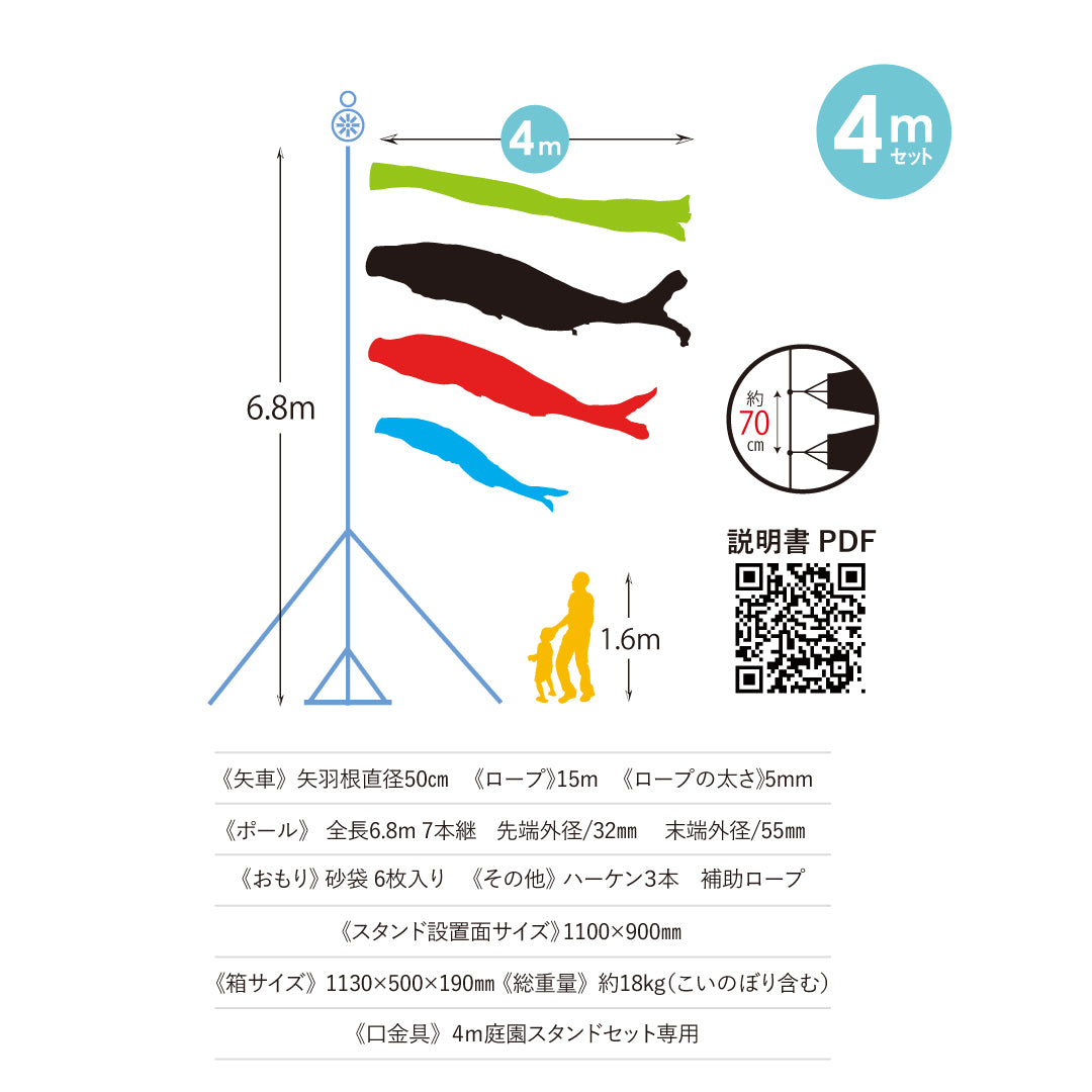 献上手染友禅之鯉【京錦】6点 庭園スタンドセット