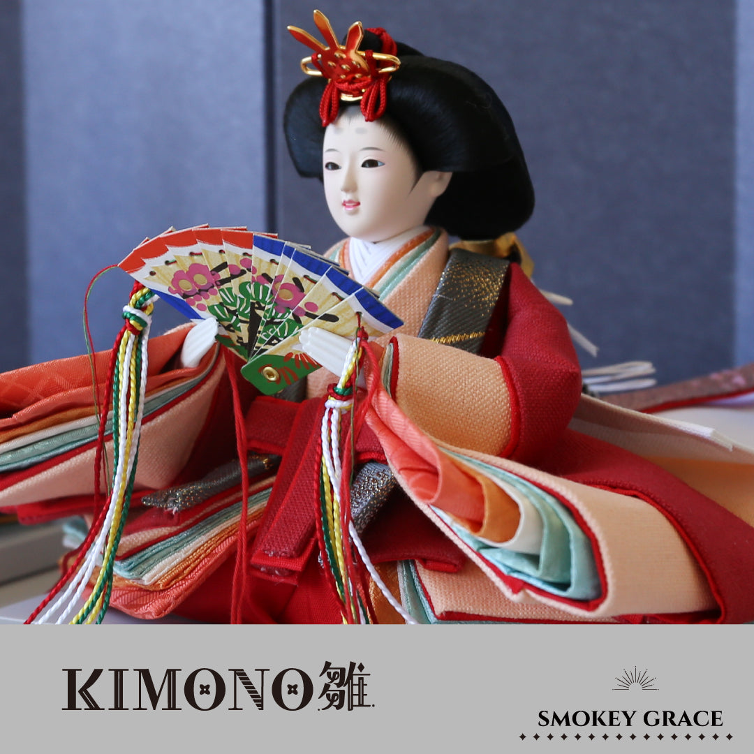 KIMONO Hina 4. Poupées décoratives en toile Prince et Princesse Smokey Grace