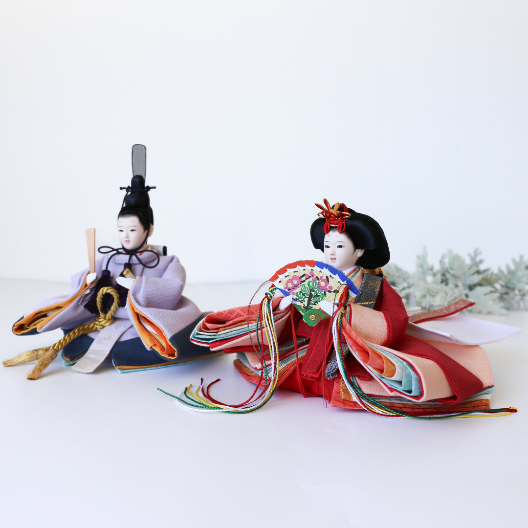 KIMONO Hina 4. Poupées décoratives en toile Prince et Princesse Smokey Grace