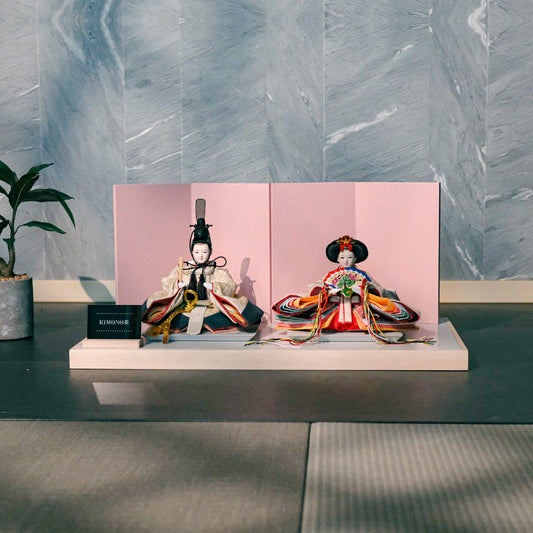 KIMONO Hina Dolls 5. Candy Charm Prince and Princess Decoration Canvas Hina Dolls