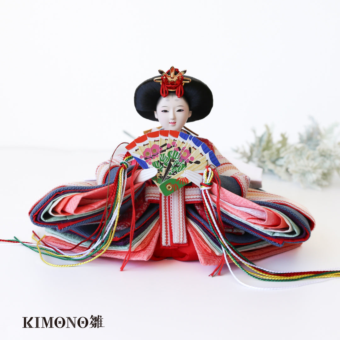KIMONO Hina 1. Poupées décoratives en toile à rayures pop prince et princesse