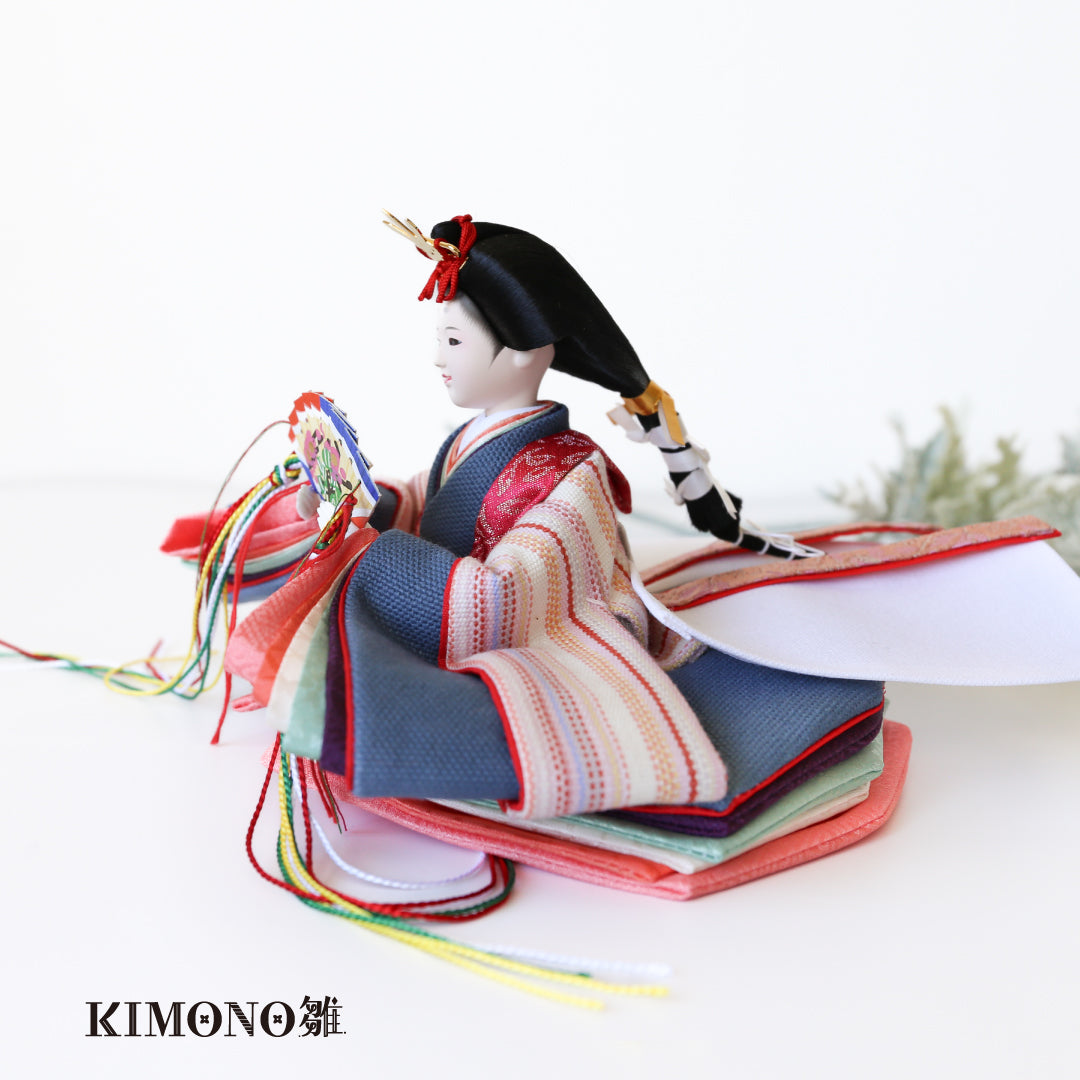 KIMONO Hina 1. Poupées décoratives en toile à rayures pop prince et princesse