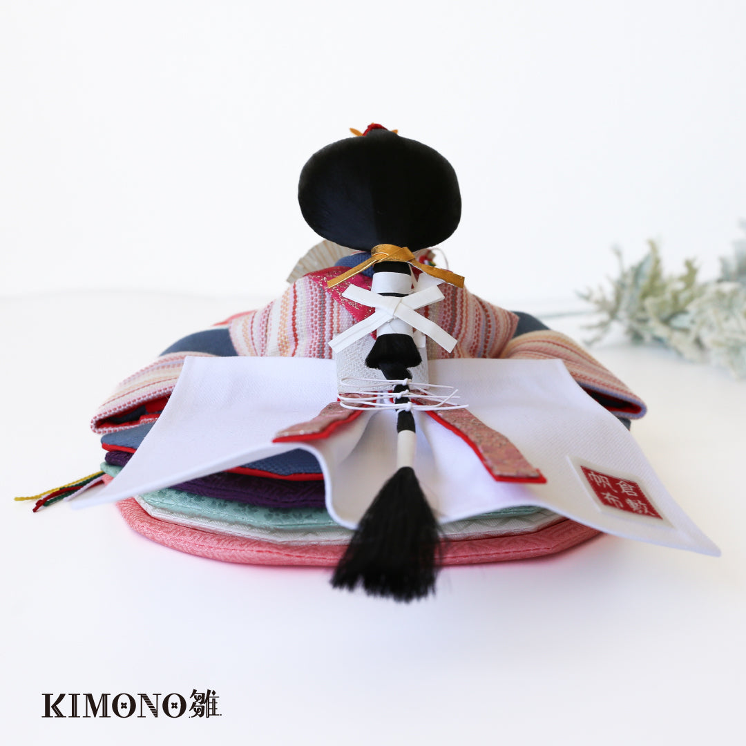 KIMONO Hina 1. Poupées décoratives en toile à rayures pop prince et princesse