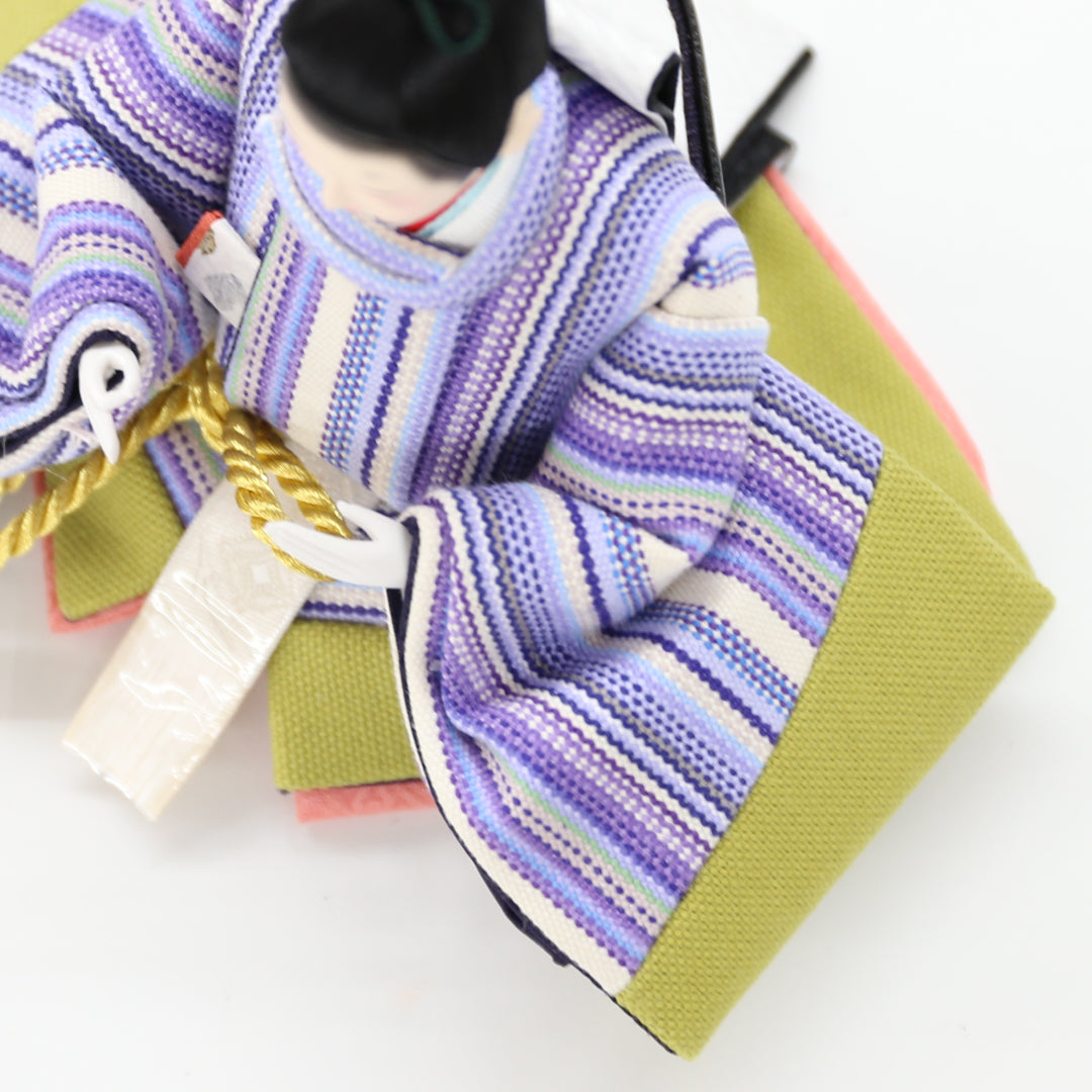 KIMONO Hina 1. Poupées décoratives en toile à rayures pop prince et princesse