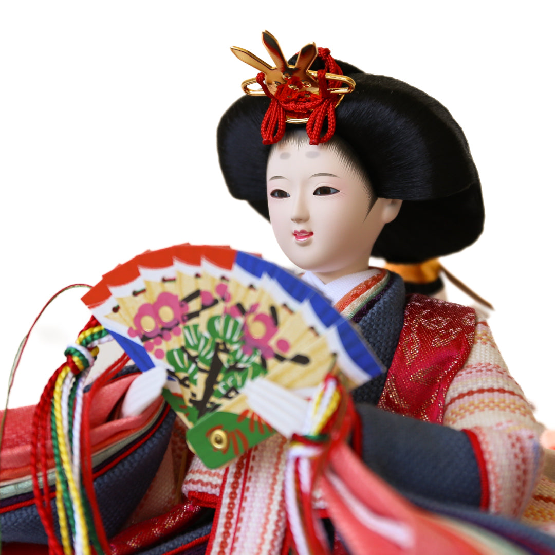 KIMONO Hina 1. Poupées décoratives en toile à rayures pop prince et princesse