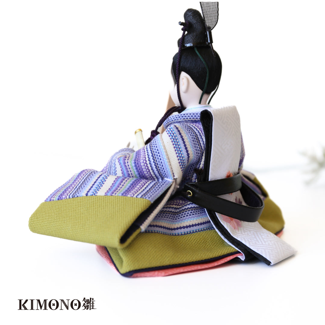KIMONO Hina 1. Poupées décoratives en toile à rayures pop prince et princesse