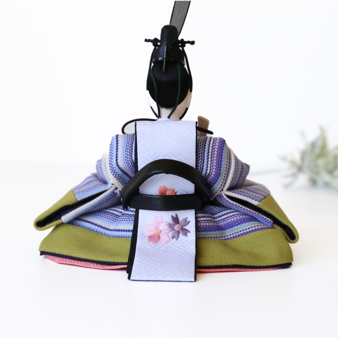 KIMONO Hina 1. Poupées décoratives en toile à rayures pop prince et princesse