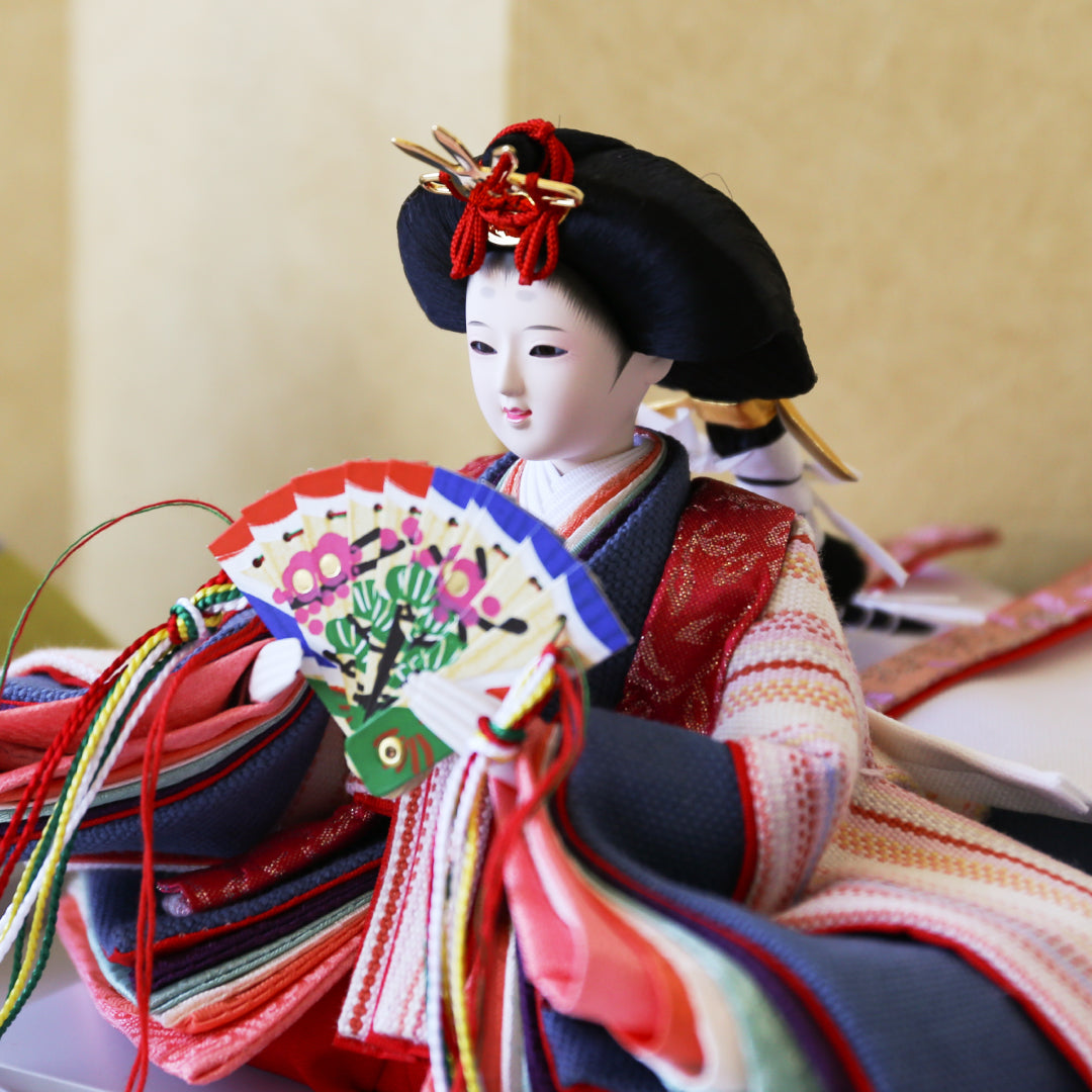 KIMONO Hina 1. Poupées décoratives en toile à rayures pop prince et princesse