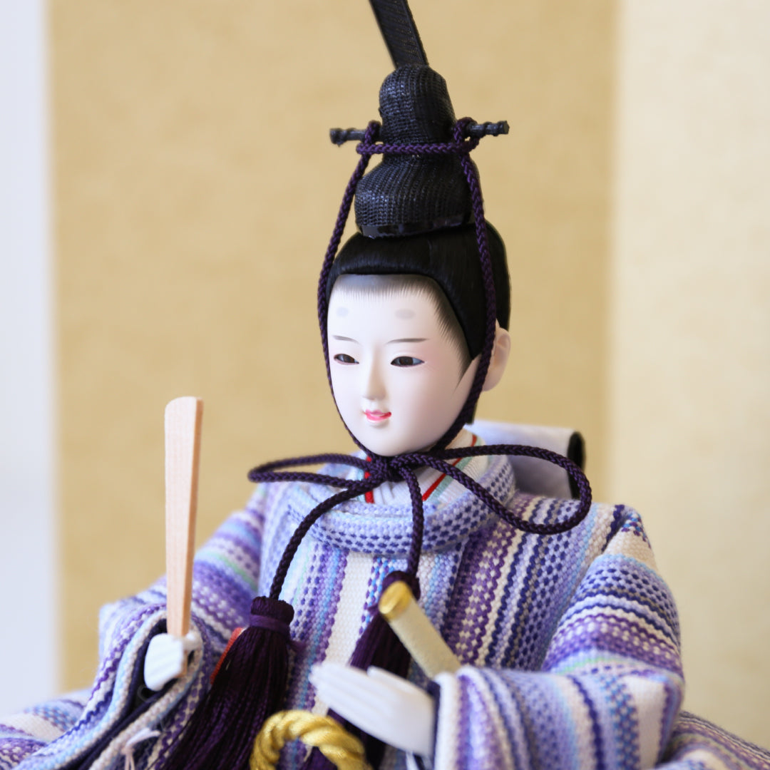 KIMONO Hina 1. Poupées décoratives en toile à rayures pop prince et princesse