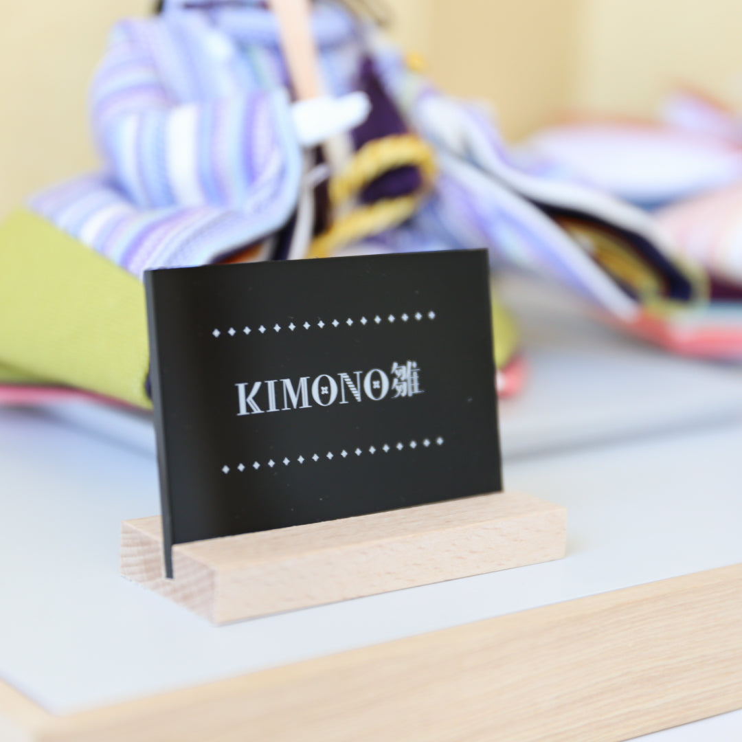 KIMONO Hina 1. Poupées décoratives en toile à rayures pop prince et princesse