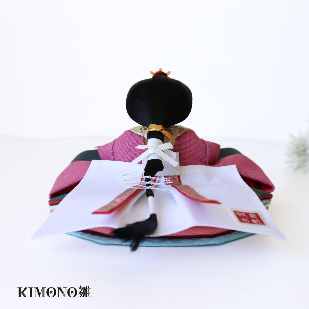 KIMONO Hina 2. Poupées en toile décoratives Prince et Princesse en matériaux vivants