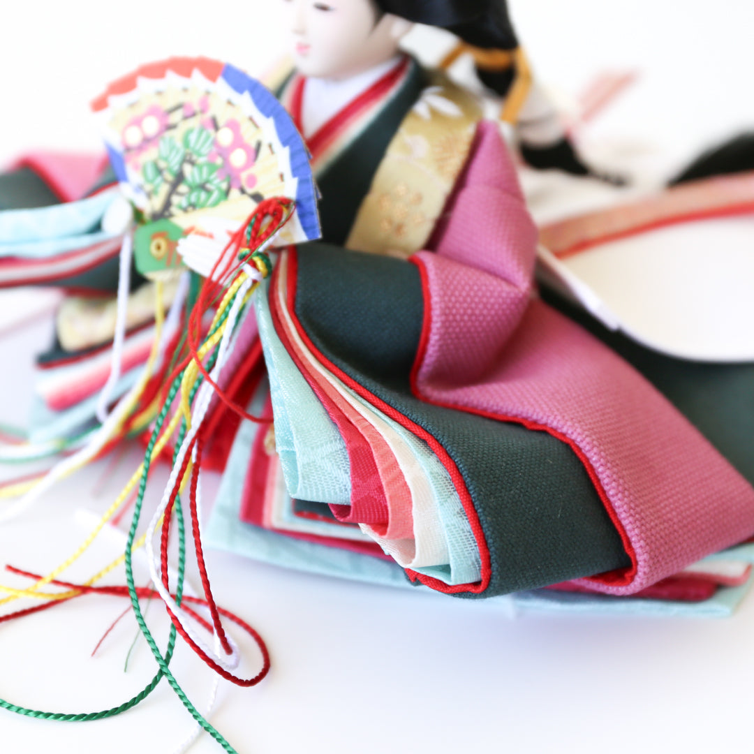 KIMONO Hina 2. Poupées en toile décoratives Prince et Princesse en matériaux vivants