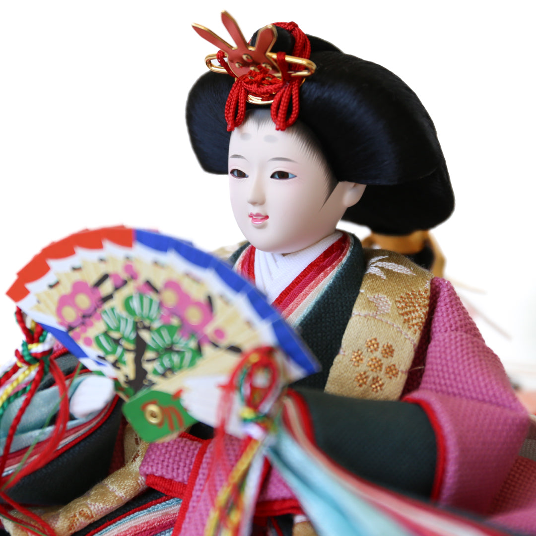 KIMONO Hina 2. Poupées en toile décoratives Prince et Princesse en matériaux vivants