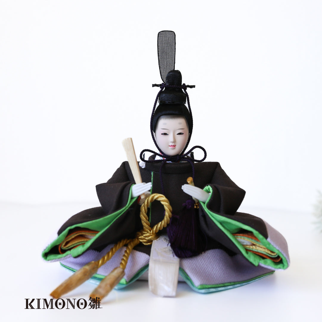 KIMONO Hina 2. Poupées en toile décoratives Prince et Princesse en matériaux vivants