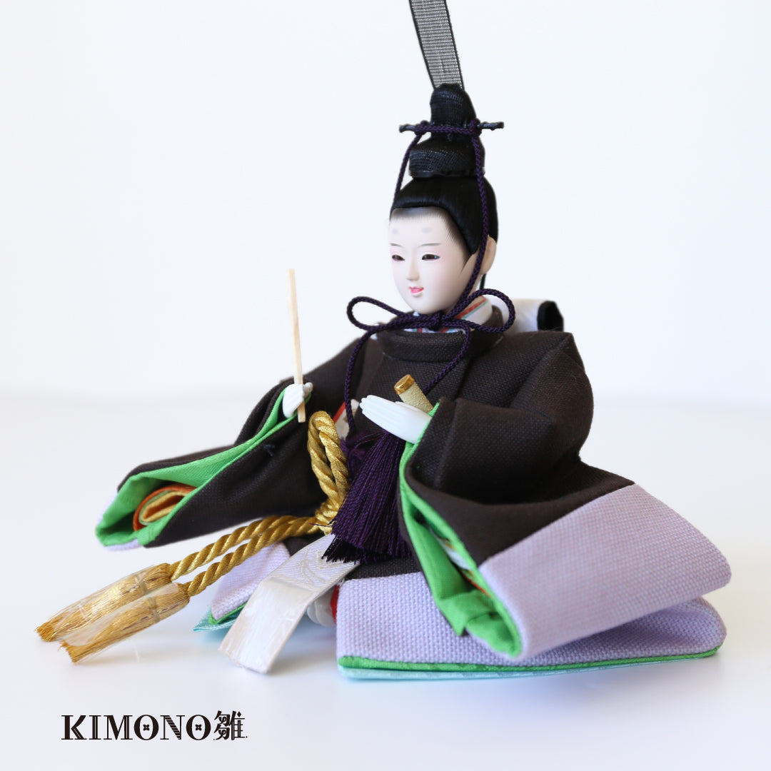 KIMONO Hina 2. Poupées en toile décoratives Prince et Princesse en matériaux vivants