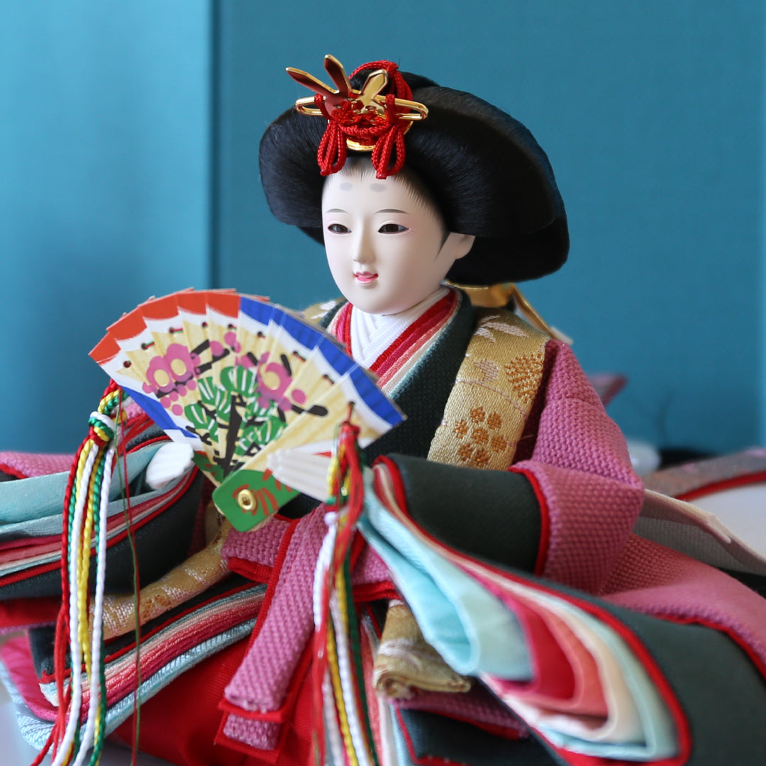 KIMONO Hina 2. Poupées en toile décoratives Prince et Princesse en matériaux vivants