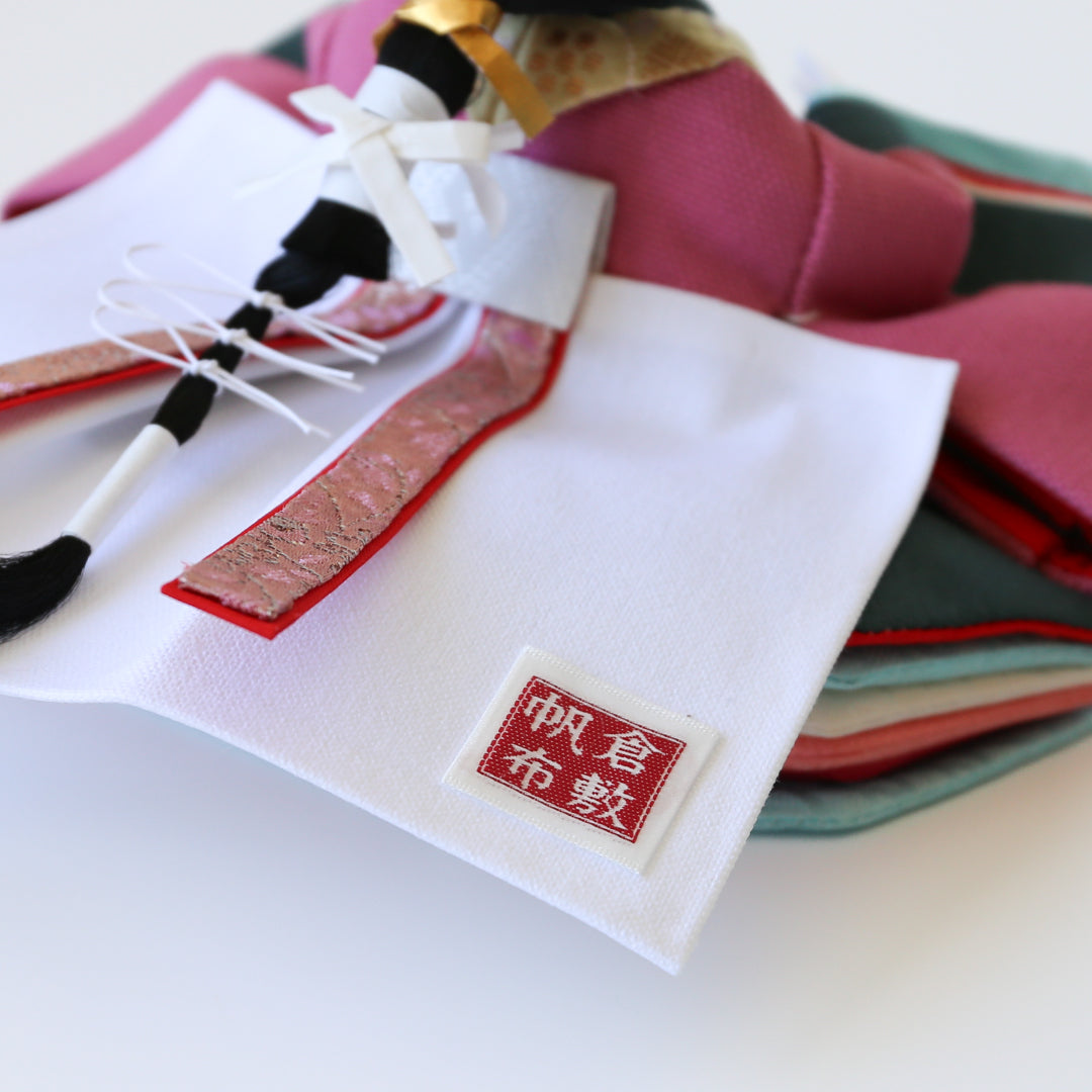 KIMONO Hina 2. Poupées en toile décoratives Prince et Princesse en matériaux vivants