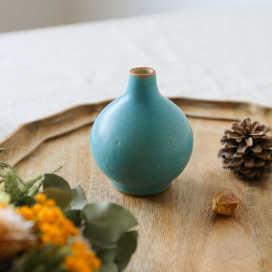 Vase à fleurs, bleu turc, Bukyo