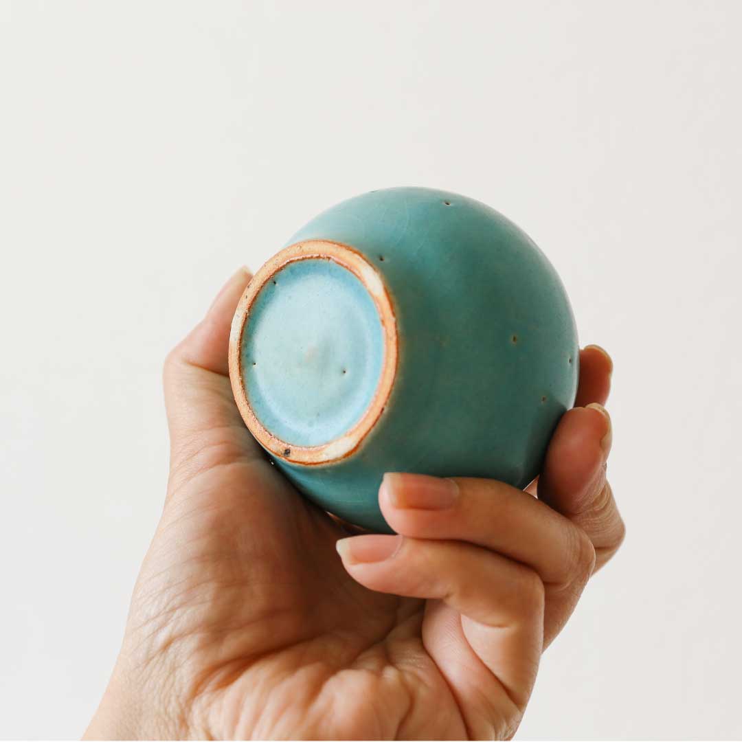 Vase à fleurs, bleu turc, Bukyo