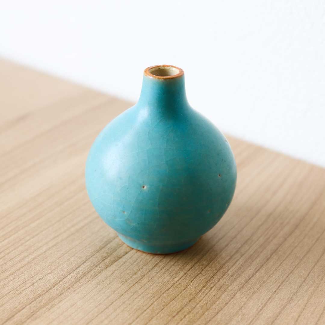 Vase à fleurs, bleu turc, Bukyo