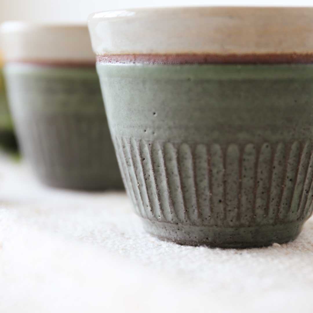 Coffret de tasses gratuit, couleur herbe, Shinogi, four Bukyo, coffret cadeau