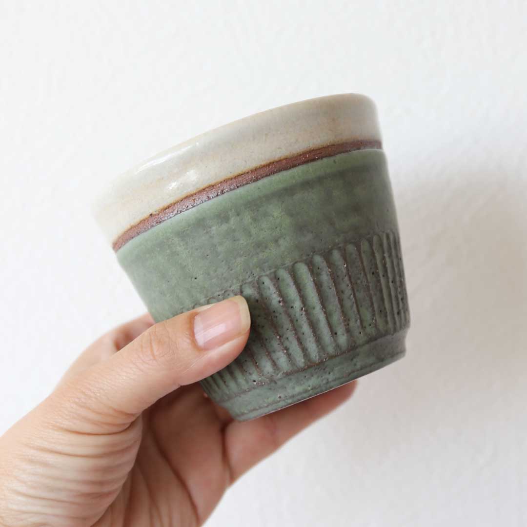 Coffret de tasses gratuit, couleur herbe, Shinogi, four Bukyo, coffret cadeau