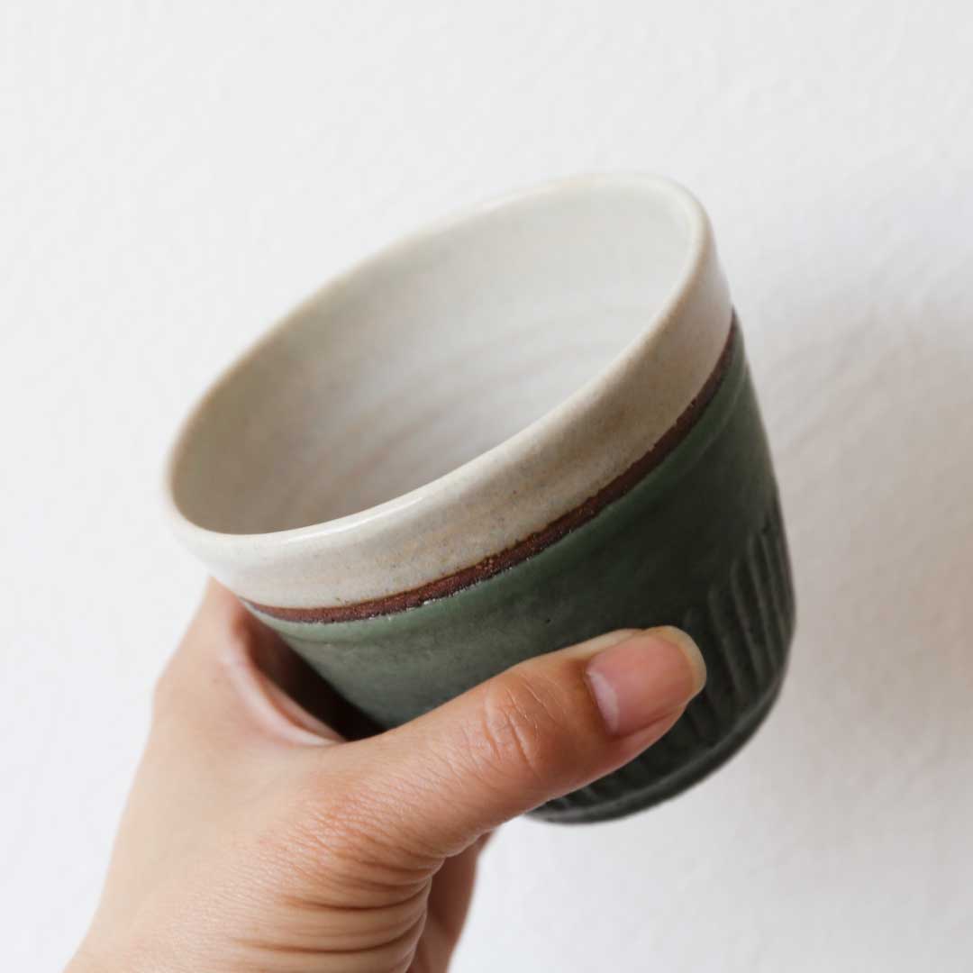 Coffret de tasses gratuit, couleur herbe, Shinogi, four Bukyo, coffret cadeau