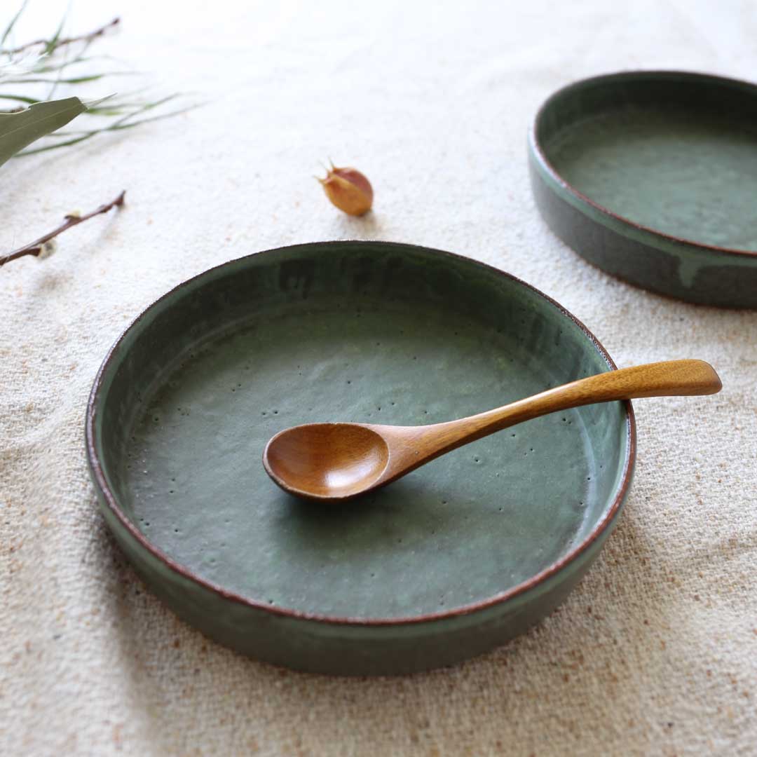 Ensemble de pots de pointe, vert gazon, four Bukyo, coffret cadeau