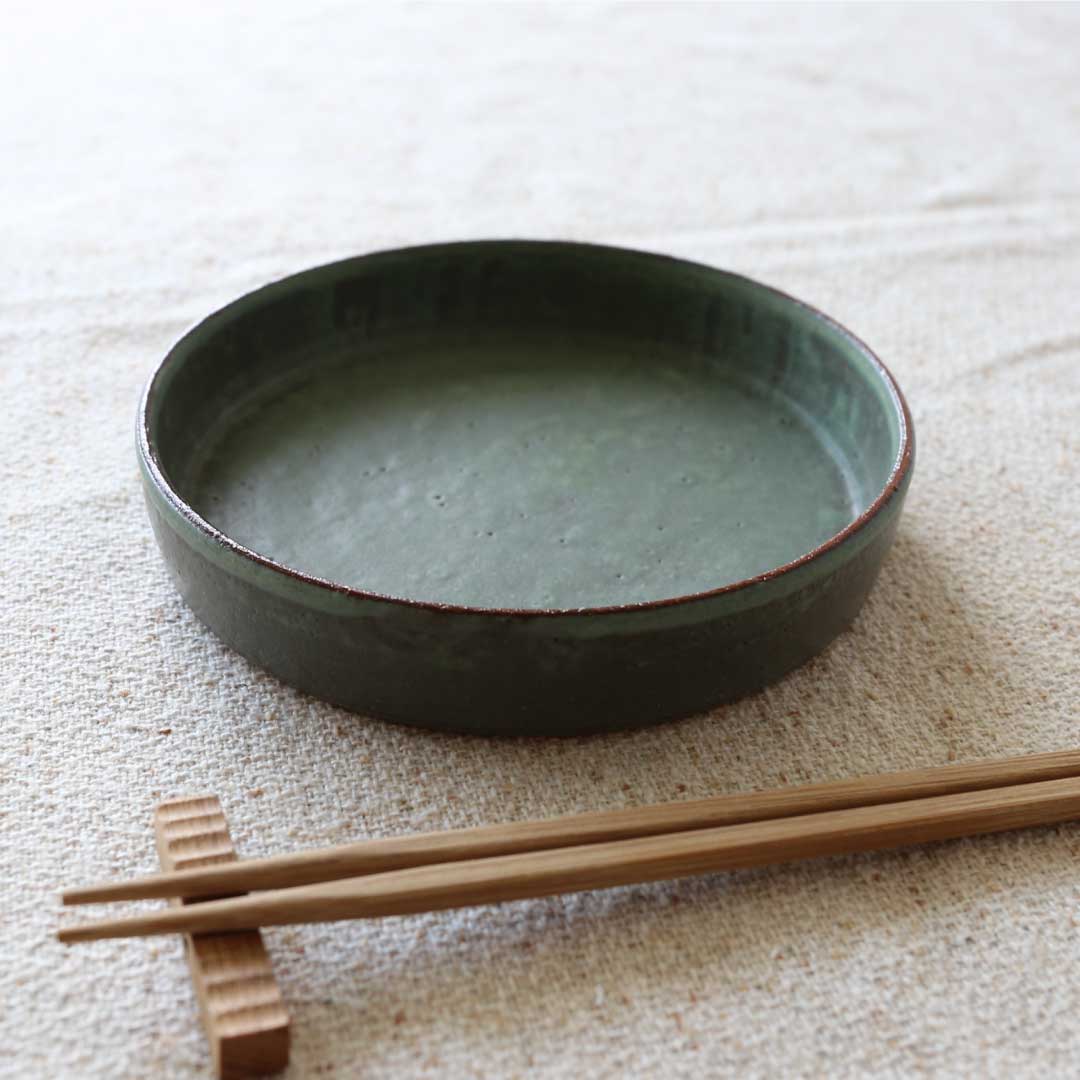 Ensemble de pots de pointe, vert gazon, four Bukyo, coffret cadeau