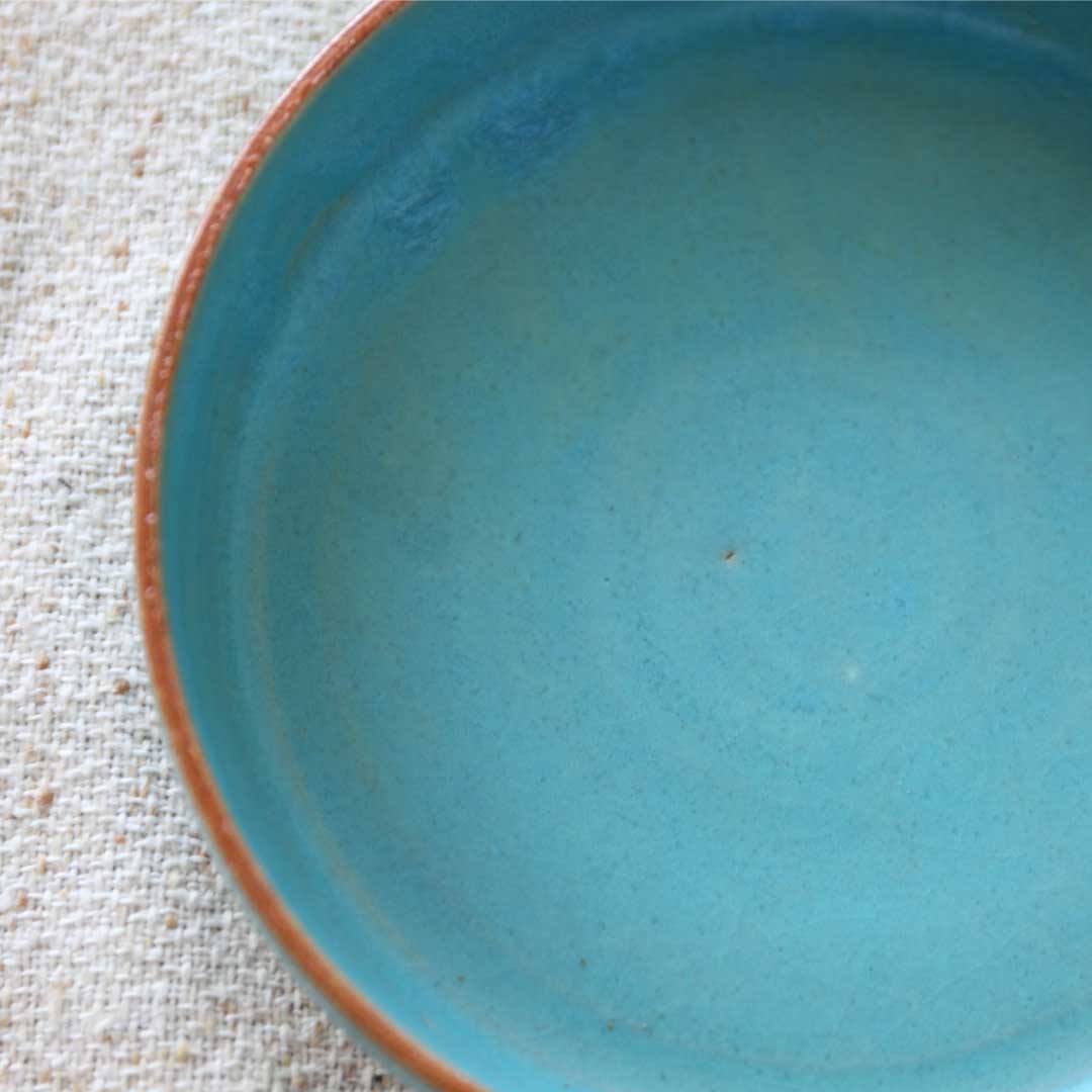Ensemble de bols à bords tranchants, bleu turc, four Bukyo, coffret cadeau