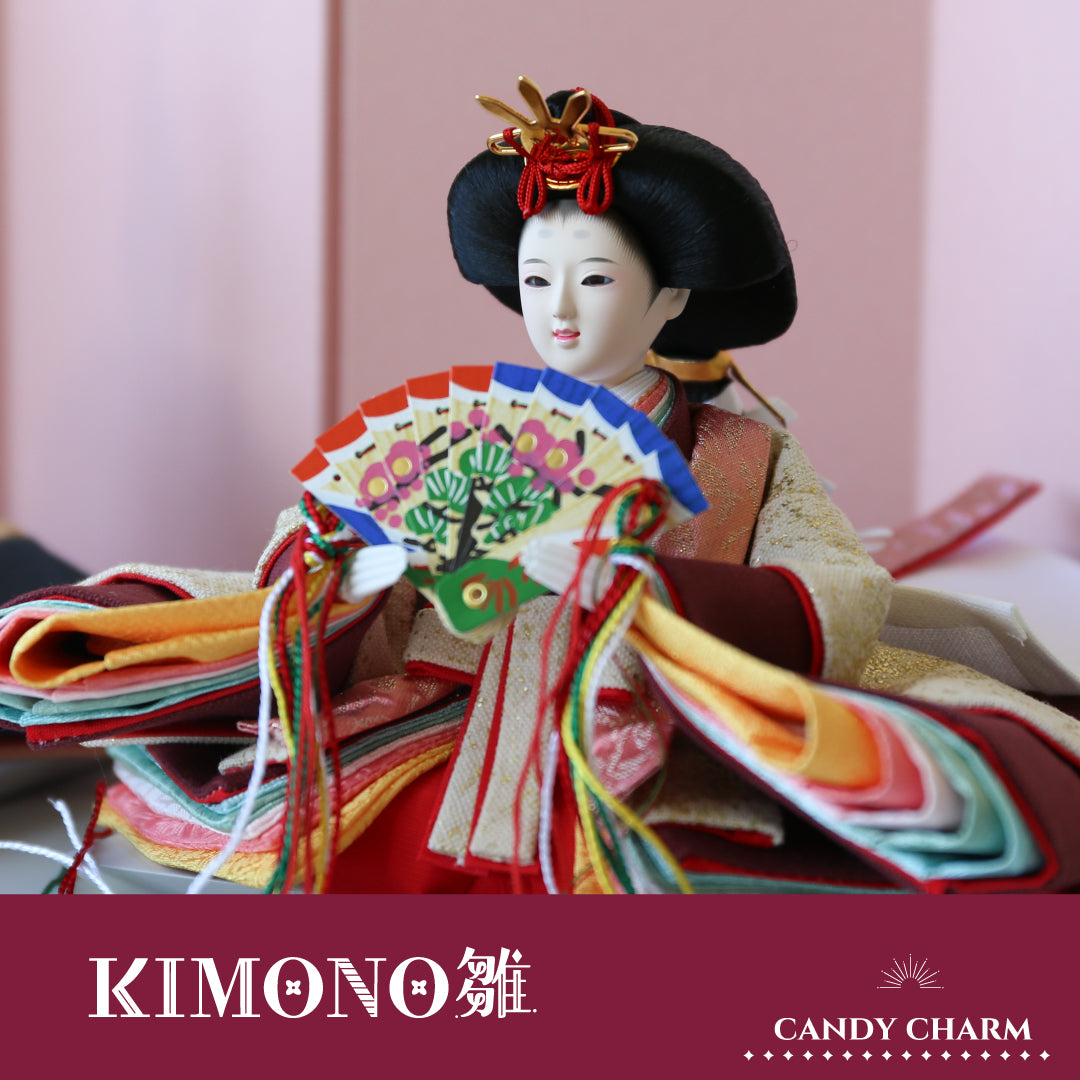 KIMONO Hina 5. Poupées en toile décoratives Prince et Princesse Candy Charm