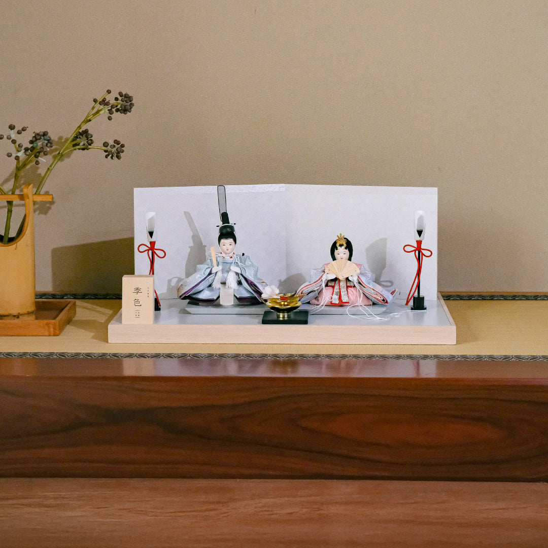 Couleurs saisonnières (hiver) - Tokiiro - Poupées impériales du prince et de la princesse Hina