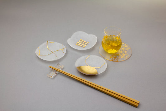 【toumei】箔　小まめ皿　3枚入り　益木樹脂