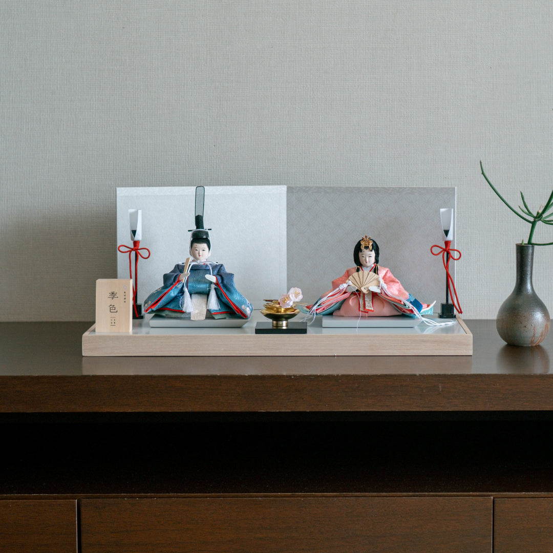 Couleur saisonnière Akebono (printemps) - Tokiiro - Décoration Prince et Princesse Poupée Hina