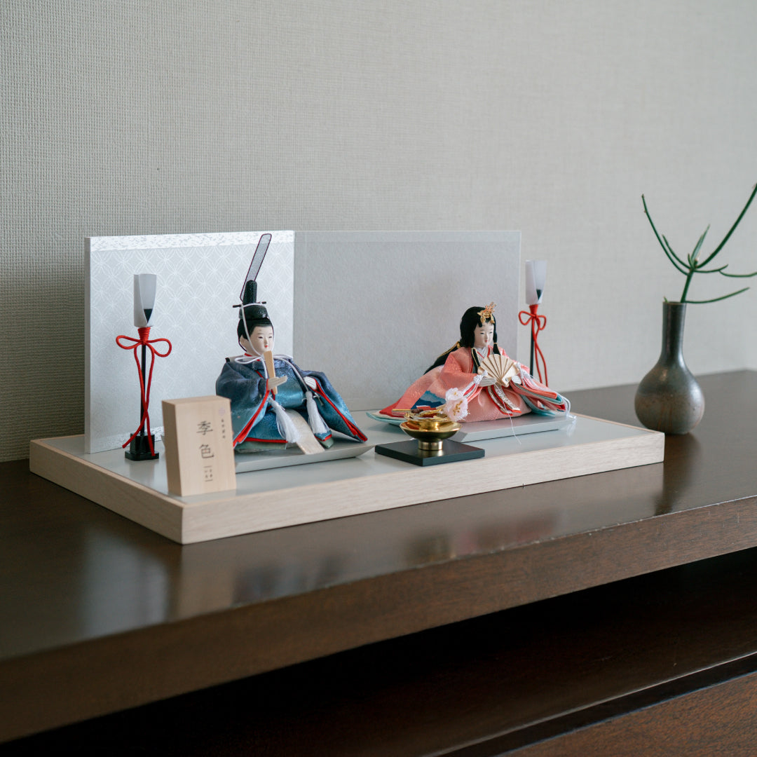 Couleur saisonnière Akebono (printemps) - Tokiiro - Décoration Prince et Princesse Poupée Hina