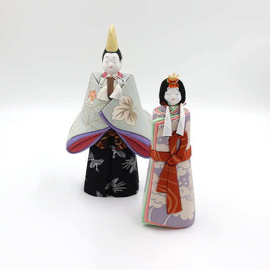 【雛人形】 「春かすみ」木目込立雛親王飾り ガラスケース入り 東玉工房 野村嘉光作