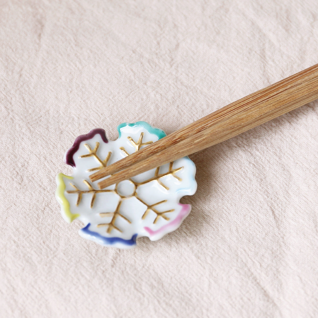 【西川貞三郎商店】箸置きペア 五彩金銀雪