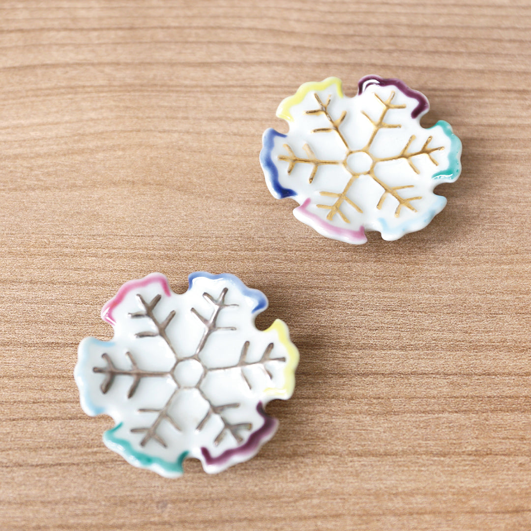 【西川貞三郎商店】箸置きペア 五彩金銀雪