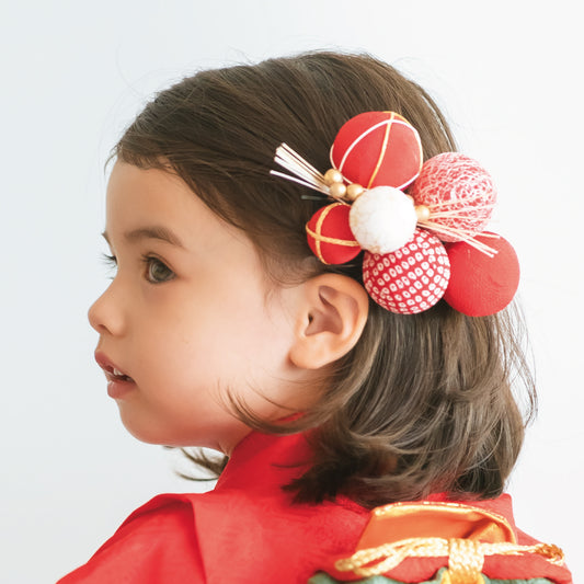 和装ヘッドドレス ~TEMARI~ レッド