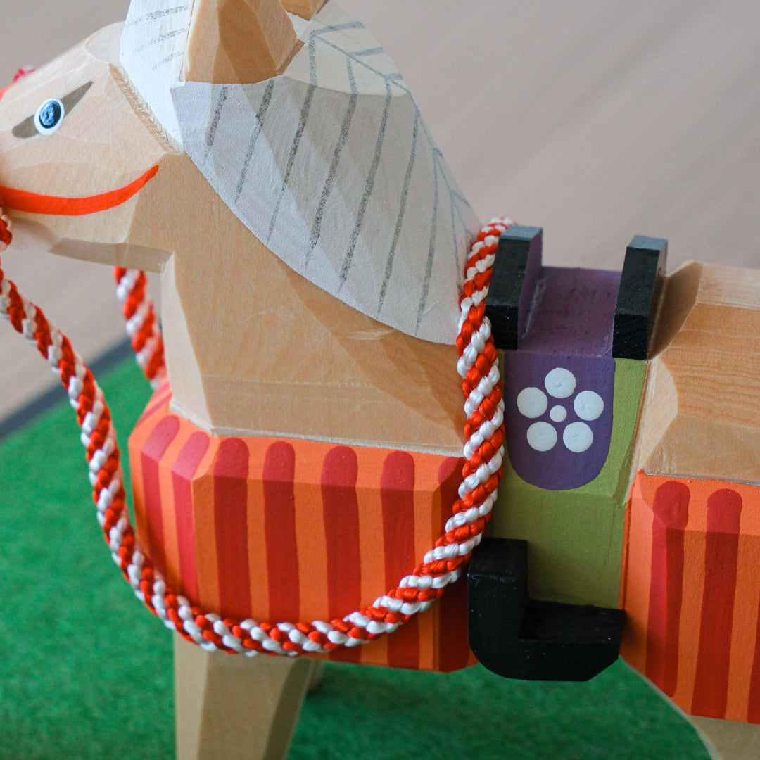 一刀彫 出世駒 木彫り 南雲 馬