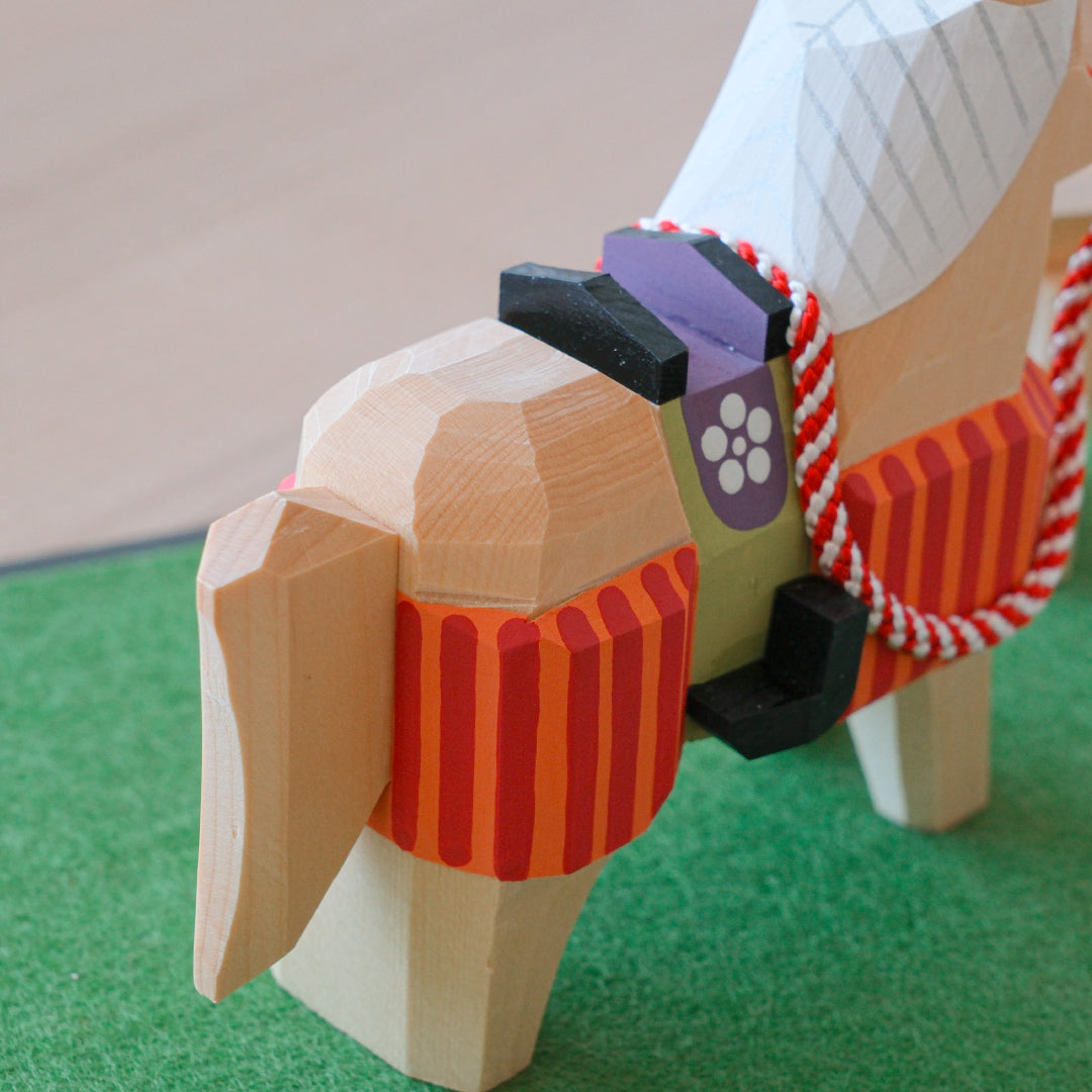 一刀彫 出世駒 木彫り 南雲 馬