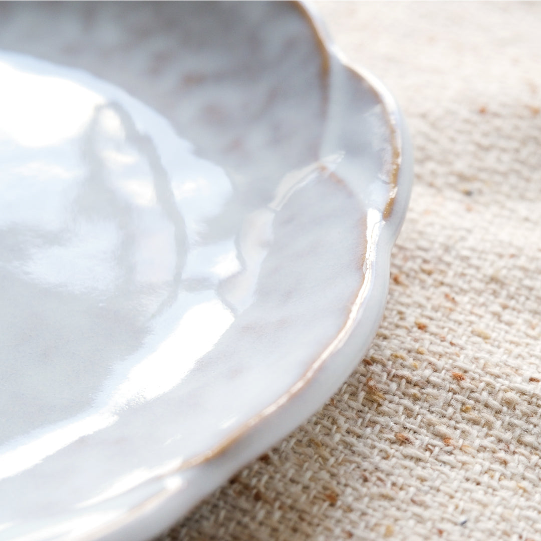 重梅花 中皿 萩焼