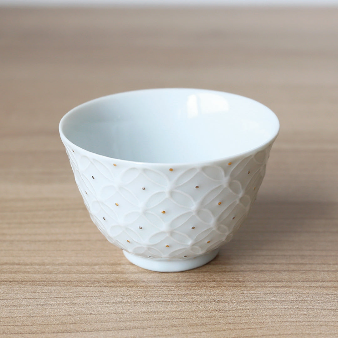 西川貞三郎商店】汲出し椀 白磁金銀彩 七宝紋大 ｜ 徳永こいのぼり公式