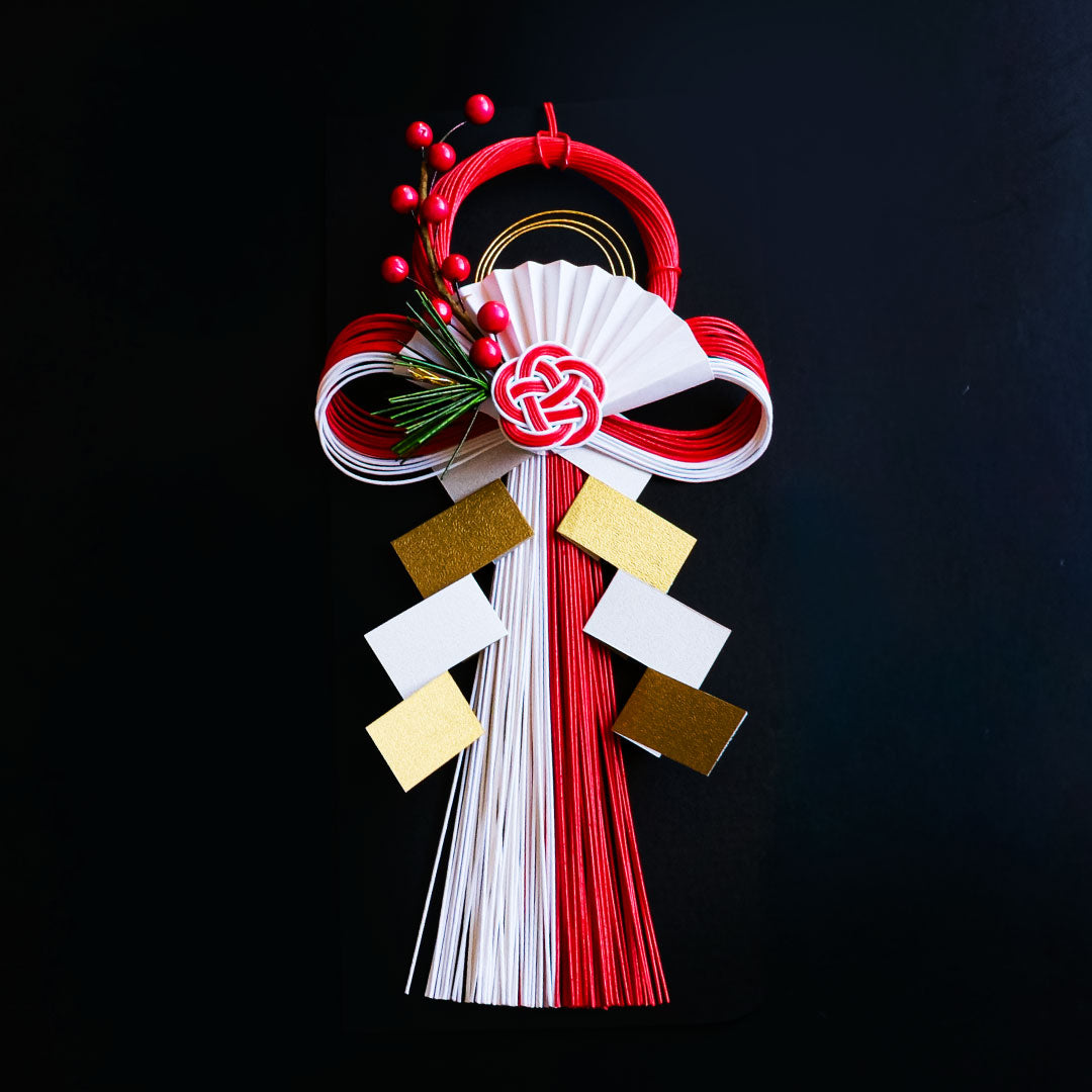 水引飾り 大 末広南天松 正月飾り しめ縄 – 晴れと暮らす