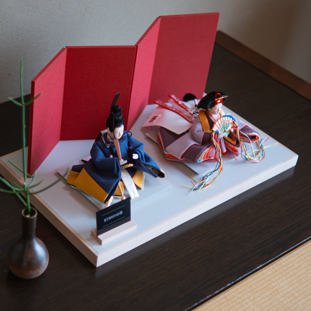 KIMONO Hina Doll 3. Mode Cherry (Mode Cherry) Prince et Princesse Décoration Poupée en toile