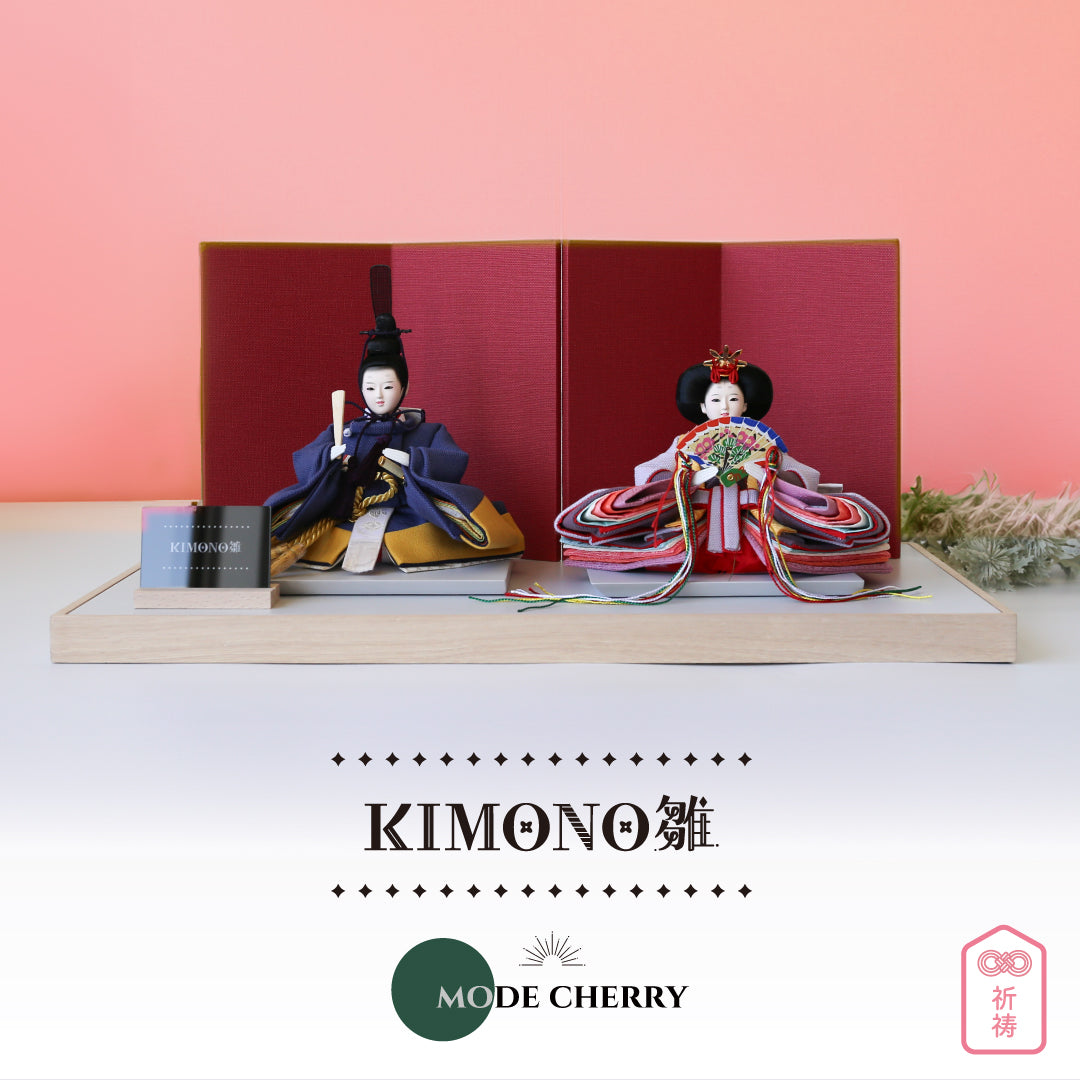 KIMONO Hina Doll 3. Mode Cherry (Mode Cherry) Prince et Princesse Décoration Poupée en toile