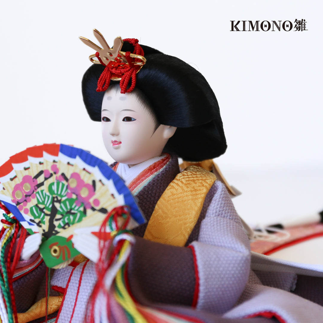 KIMONO Hina Doll 3. Mode Cherry (Mode Cherry) Prince et Princesse Décoration Poupée en toile